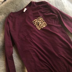 PINK maroon oversized shirt